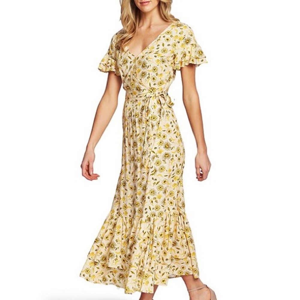 CeCe: Floral Print Maxi Dress